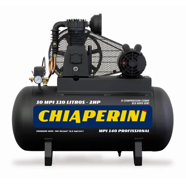 Compressor de ar média pressão 10 pcm 110 litros – Chiaperini 10 MPI 110 L