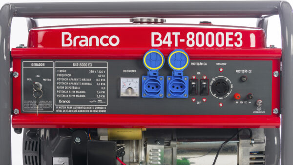 Gerador Branco B4T-8000 E – TRIFÁSICO 380V