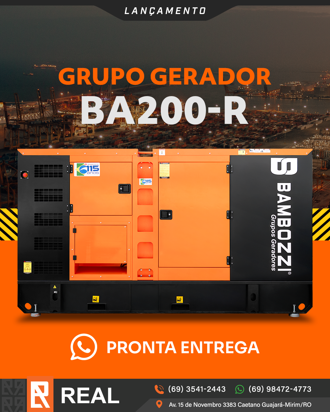 GRUPO GERADOR BA200-R BAMBOZZI